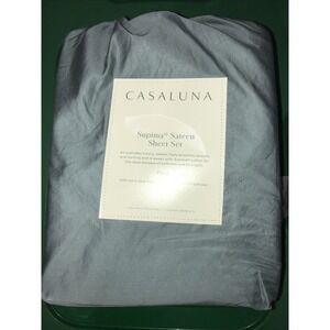 New, Full Size, 500 Thread Count Washed Supima Sateen Solid Sheet Set - Casaluna